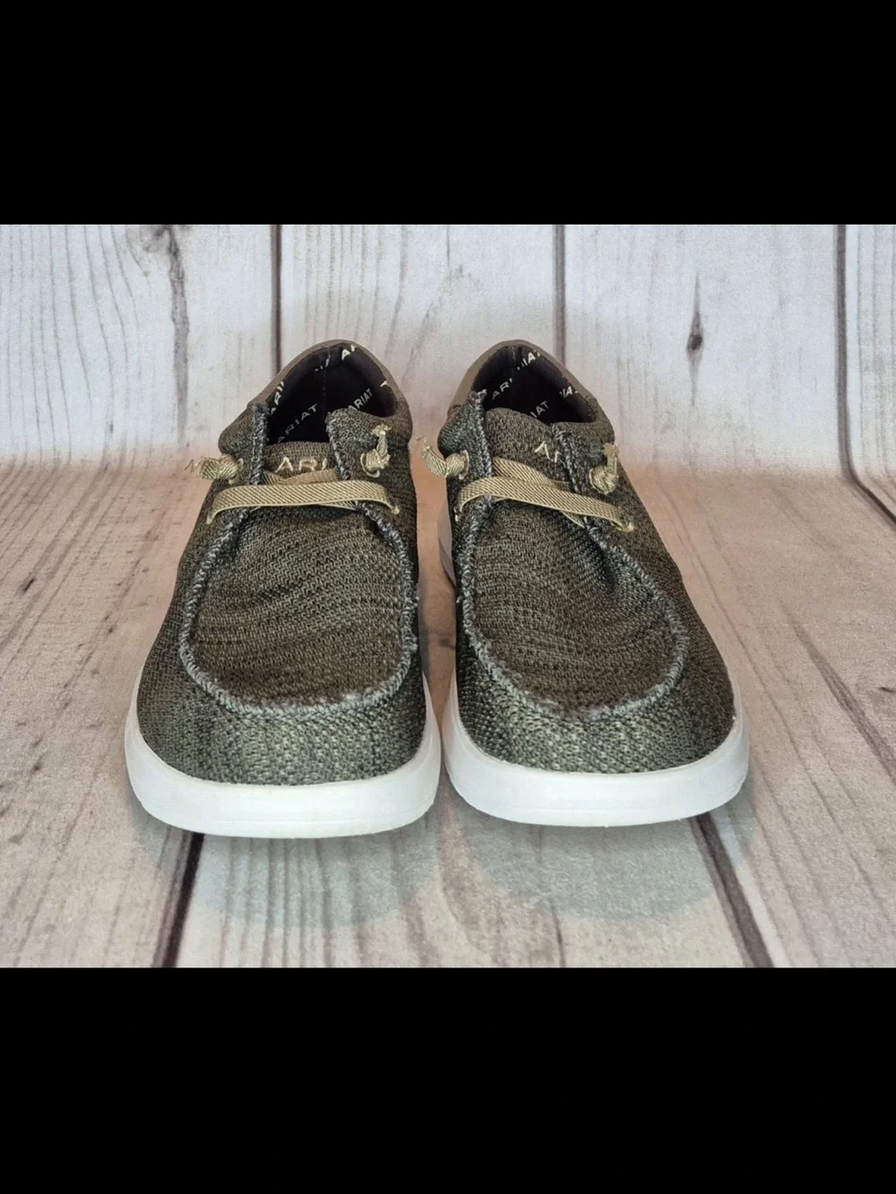 Ariat Hilo Men's Size 10 D Slip On Shoes Olive Knit Casual Loafers